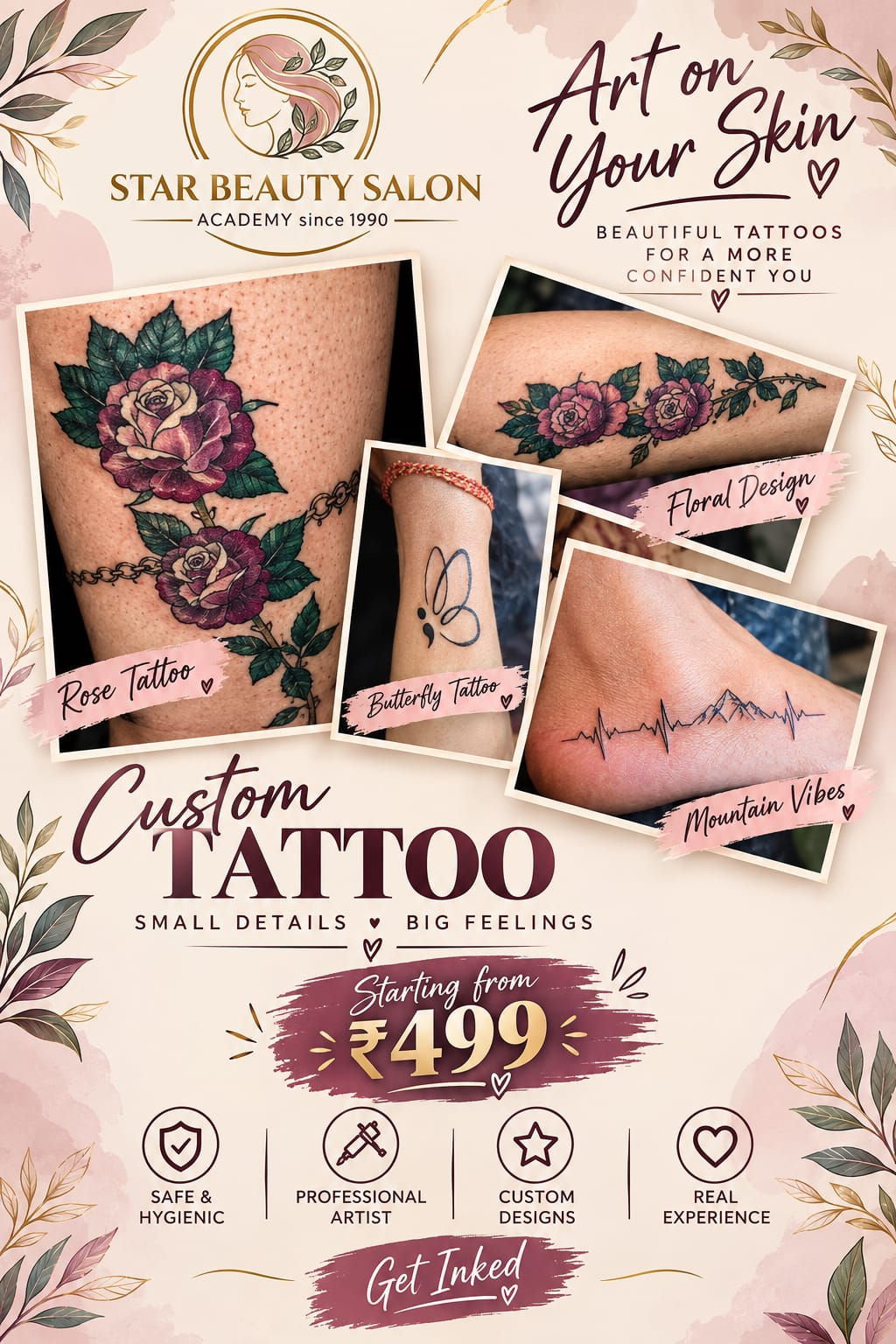 puja Tattoo offer at Star Beauty Salon Behala Kolkata